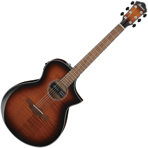 Ibanez AEWC400AMS Contoured Acoustic/Electric — Amber Sunburst High Gloss