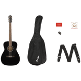 Fender CC-60S Concert Pack V2, Black Acoustic Guitar