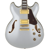 Ibanez AS73GMSF AS Artcore Semi-Hollow Electric Guitar — Moonstone Silver Flat