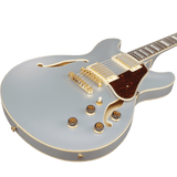 Ibanez AS73GMSF AS Artcore Semi-Hollow Electric Guitar — Moonstone Silver Flat