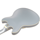 Ibanez AS73GMSF AS Artcore Semi-Hollow Electric Guitar — Moonstone Silver Flat