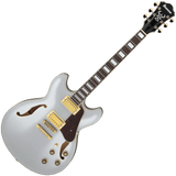 Ibanez AS73GMSF AS Artcore Semi-Hollow Electric Guitar — Moonstone Silver Flat