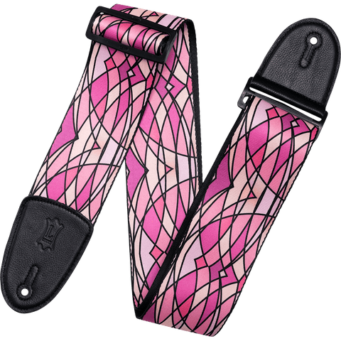 Levy's MP3SG-006 Stained Glass - Pink - 3" Guitar Strap