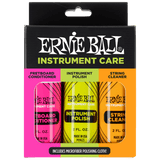 Ernie Ball Instrument Care 3-pack with Microfiber Polish Cloth, P04225