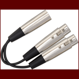 Hosa Y-Cable, Dual XLR3F to XLR3M, 6in – YXF-119