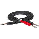 Hosa Insert Cable, 1/4in TRS to Dual 1/4in TS, 2m – STP-202
