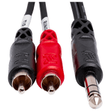 Hosa Insert Cable, 1/4in TRS to Dual RCA, 2m – TRS-202