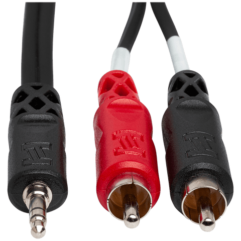 Hosa Stereo Breakout, 3.5 mm TRS to Dual RCA, 6 ft – CMR-206