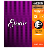 Elixir NANOWEB Phosphor Bronze Acoustic — 16182 HD Light .013-.053