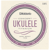 D'Addario EJ87C Titanium Ukulele Strings, Concert