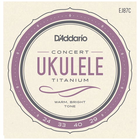 D'Addario EJ87C Titanium Ukulele Strings, Concert