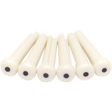 Graph Tech TUSQ Traditional Bridge Pins, White, 2mm Black Dot – PP-1122-00