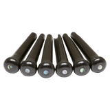 Graph Tech TUSQ Traditional Bridge Pins — Black with Paua Inlay PP-2182-00