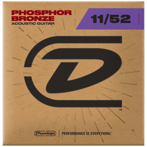 Dunlop Acoustic Phosphor Bronze Guitar Strings 11-52, DAP1152