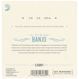 D'Addario EJ60 5-String Banjo Strings, Light 9-20