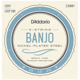 D'Addario EJ60 5-String Banjo Strings, Light 9-20