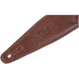 Levy's MG317MTN-BTA British Tan 2 1/2″ Padded Garment Leather Guitar Strap