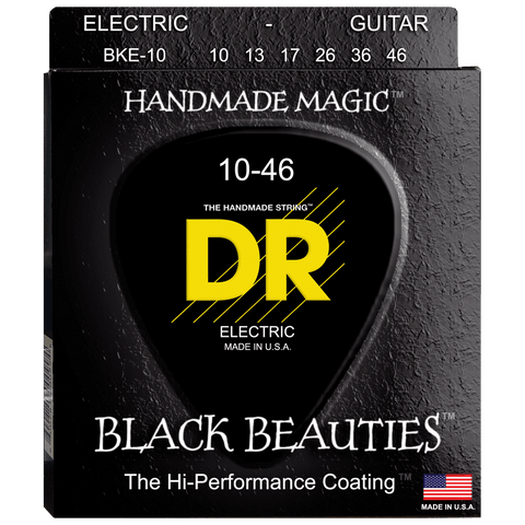 DR Strings BKE-10 Black Beauties Coated Electric Medium 10-46