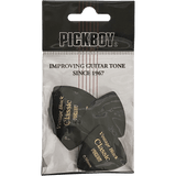 Pickboy Vintage Pick, Classic Black Triangle, Cellulose, 10-pack PB04BP