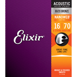 Elixir NANOWEB 80/20 Bronze Acoustic — 11308 8-String Baritone .016-.070