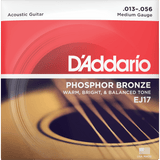 D'Addario EJ17 Acoustic Phosphor Bronze, Medium, 13-56