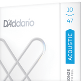 D'Addario XS 12-String Acoustic 80/20 Bronze, Light, 10-47, XSABR1047-12