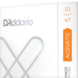 D'Addario XS Acoustic 80/20 Bronze, Extra Light, 10-47, XSABR1047