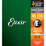 Elixir NANOWEB Nickel Bass — 14087 Extra Long Scale Light/Medium .045-.105