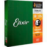 Elixir NANOWEB Stainless Steel Bass — 14702 Medium .050-.105