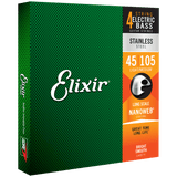 Elixir NANOWEB Stainless Steel Bass — 14677 Light/Medium .045-.105