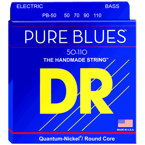 DR Strings PB-50 PURE BLUES™ Quantum Nickel™ Bass Heavy 50-110