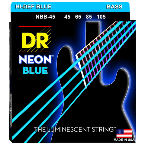 DR Strings NEON Blue NBB-45 Medium 4-String 45-105