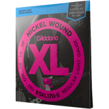 D'Addario EXL170-5 Light, 5-String Nickel Wound Bass Strings, 45-130