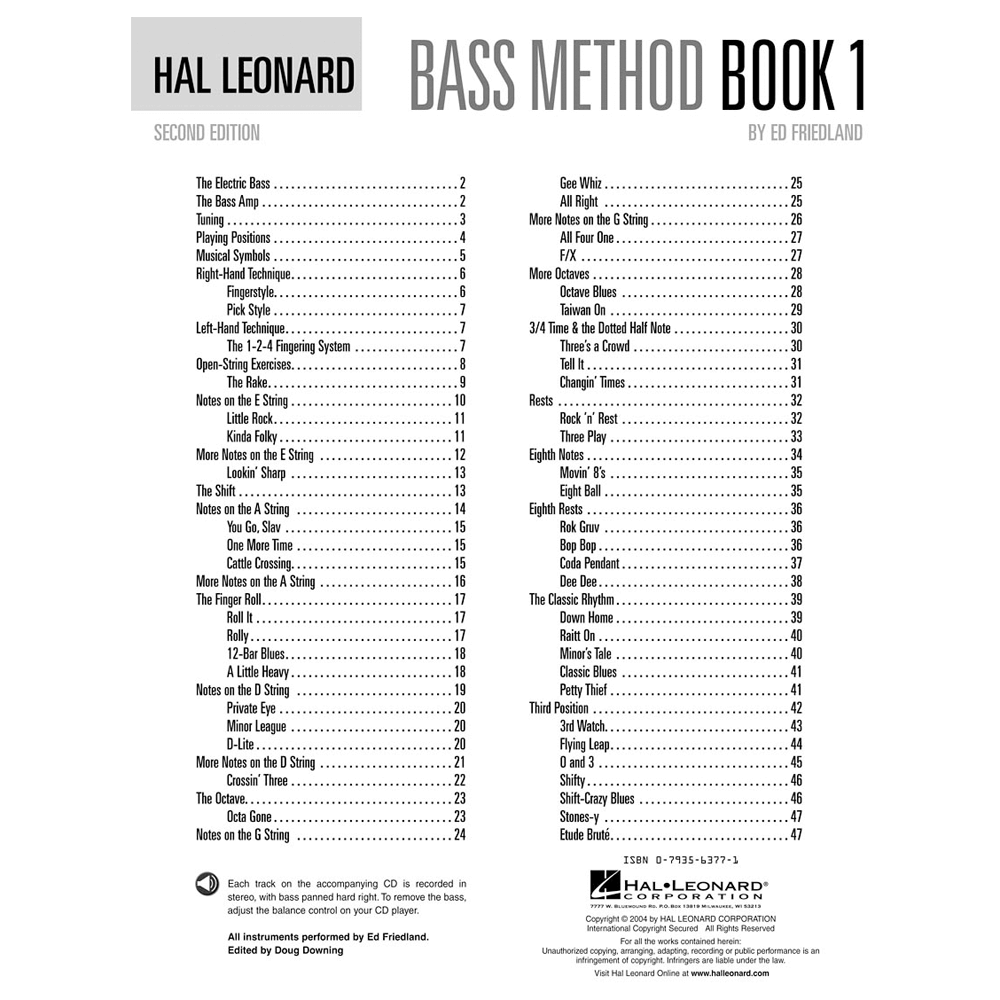 Hal Leonard Bass Method Book 1 w/Online Audio