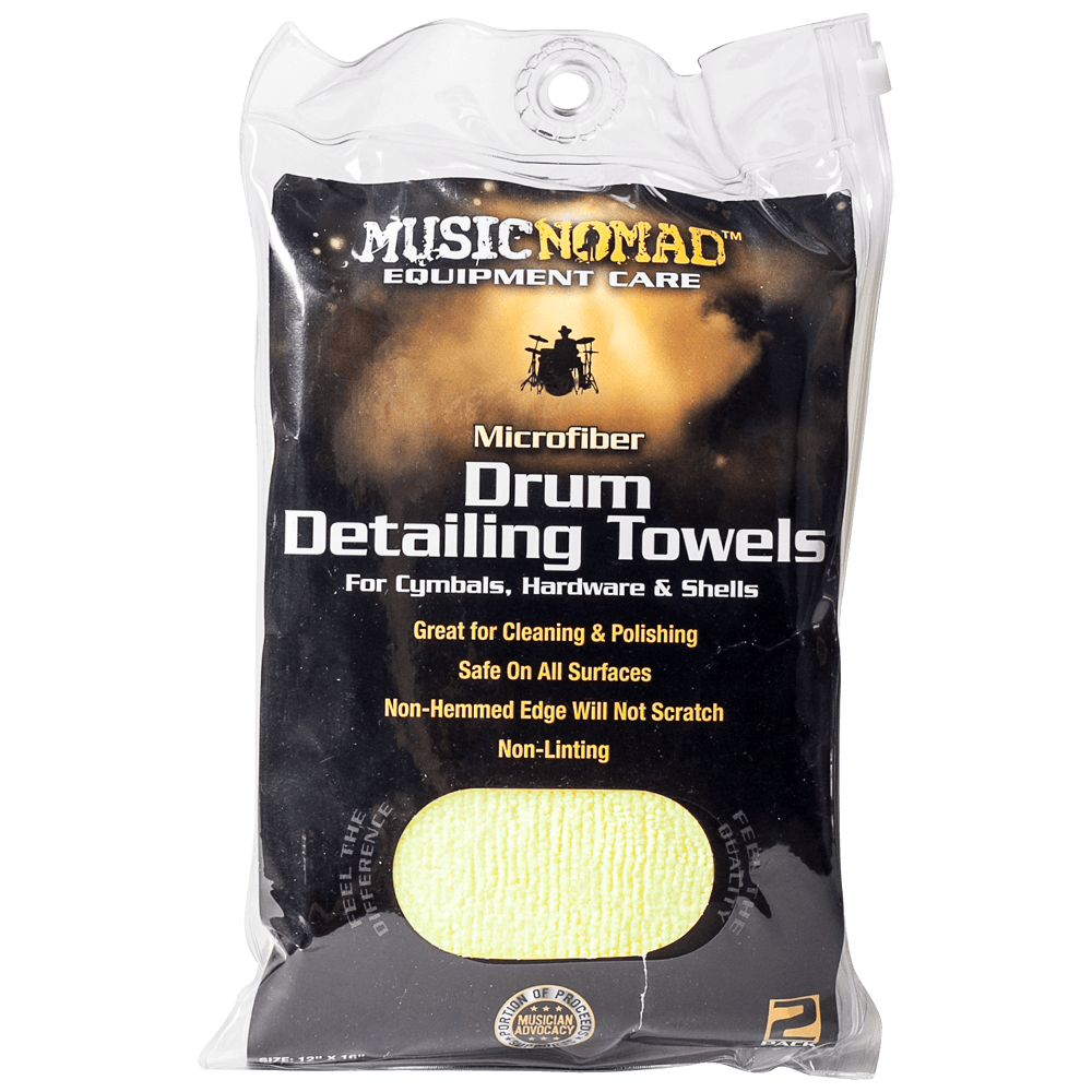 Music Nomad Microfiber Cloths Drum Detailing Cleaning Polish