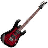 Ibanez GRX70QATRB Gio RG Electric Guitar — Transparent Red Burst