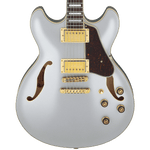 Ibanez AS73GMSF AS Artcore Semi-Hollow Electric Guitar — Moonstone Silver Flat