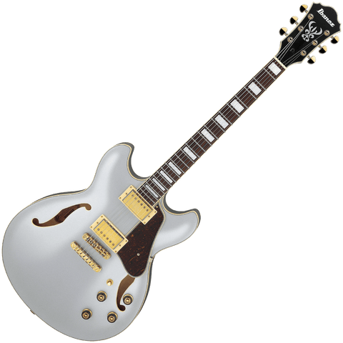 Ibanez AS73GMSF AS Artcore Semi-Hollow Electric Guitar — Moonstone Silver Flat
