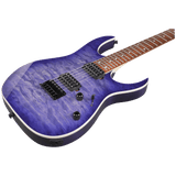 Ibanez RG421QMCBB RG Standard Electric Guitar — Quilt Maple Cerulean Blue Burst