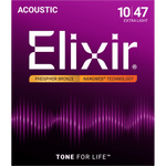 Elixir NANOWEB Phosphor Bronze Acoustic — 16002 Extra Light .010-.047