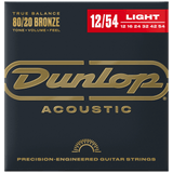 Dunlop Acoustic 80/20 Guitar Strings 12-54, DAB1254