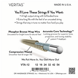 DR Strings VTA-12 Veritas Phosphor Bronze Light Acoustic 12-54