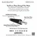 DR Strings BKE-9 Black Beauties Coated Electric Light 9-42