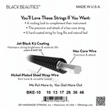 DR Strings BKE-10 Black Beauties Coated Electric Medium 10-46