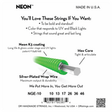 DR Strings NGE-10 HI-DEF NEON Green Coated Electric Medium 10-46