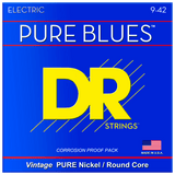DR Strings PHR-9 PURE BLUES™ Pure Nickel Electric Strings Light 9-42