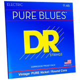 DR Strings PHR-9/46 PURE BLUES™ Pure Nickel Electric Light-Heavy 9-46