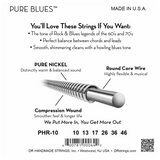 DR Strings PHR-10 PURE BLUES™ Pure Nickel Electric Medium 10-46