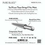 DR Strings PHR-10/52 PURE BLUES™ Pure Nickel Electric Big-Heavy 10-52