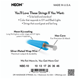DR Strings NBE-10 HI-DEF NEON Blue Coated Electric Medium 10-46